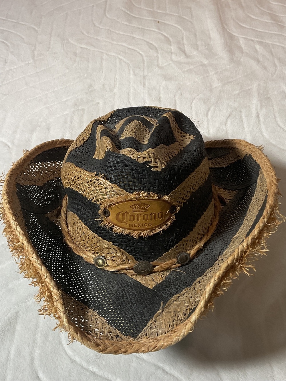 Corona Mexico vintage cowboy straw hat